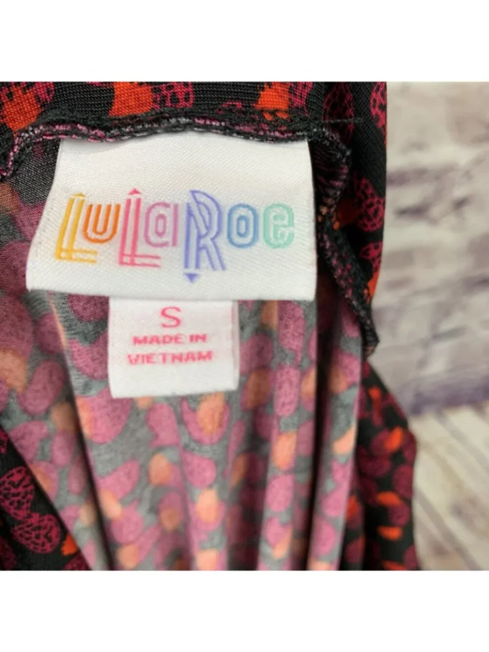 LuLaRoe Red Black Paisley Print Pull On Maxi Skirt